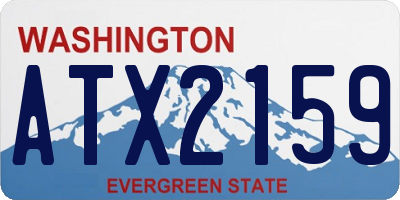 WA license plate ATX2159