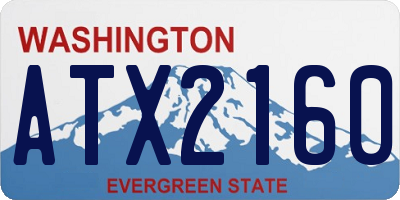 WA license plate ATX2160