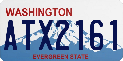 WA license plate ATX2161