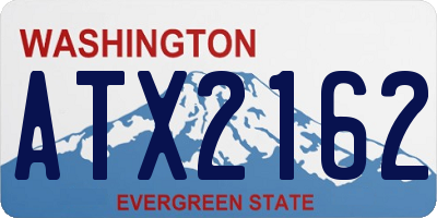 WA license plate ATX2162