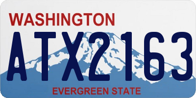 WA license plate ATX2163
