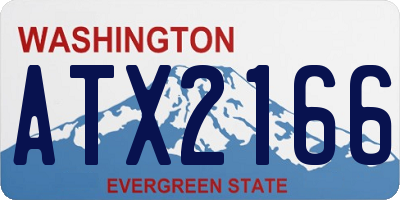 WA license plate ATX2166