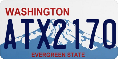 WA license plate ATX2170