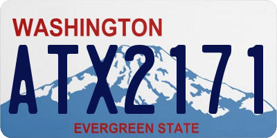 WA license plate ATX2171