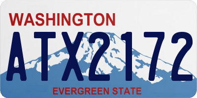 WA license plate ATX2172