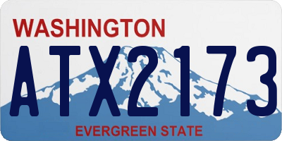 WA license plate ATX2173