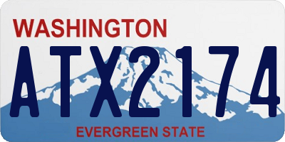 WA license plate ATX2174