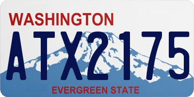WA license plate ATX2175