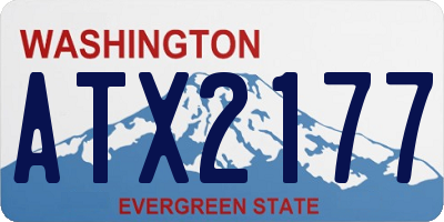 WA license plate ATX2177