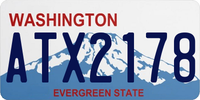 WA license plate ATX2178