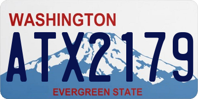 WA license plate ATX2179