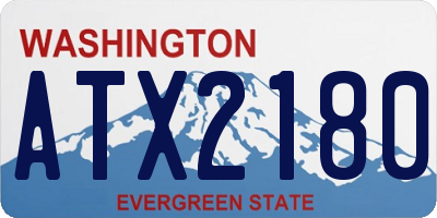 WA license plate ATX2180