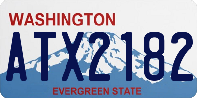 WA license plate ATX2182