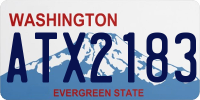 WA license plate ATX2183