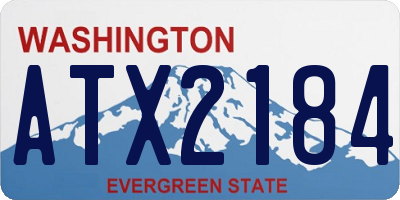 WA license plate ATX2184
