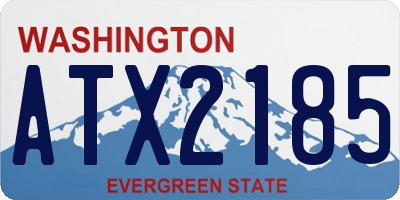 WA license plate ATX2185