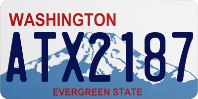 WA license plate ATX2187