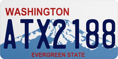 WA license plate ATX2188