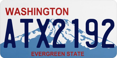 WA license plate ATX2192