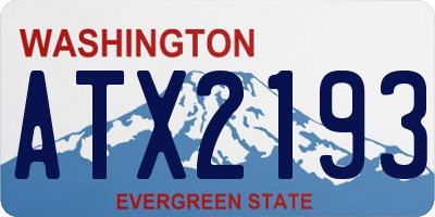 WA license plate ATX2193
