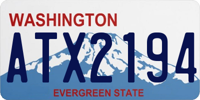 WA license plate ATX2194