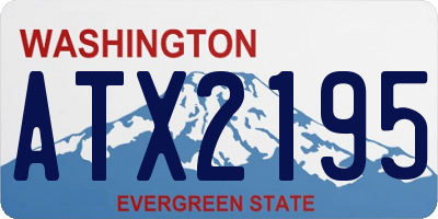 WA license plate ATX2195