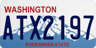WA license plate ATX2197