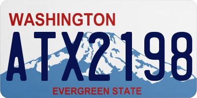 WA license plate ATX2198