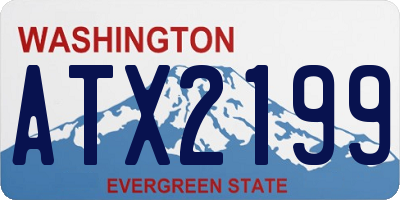 WA license plate ATX2199