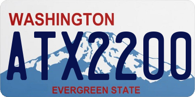 WA license plate ATX2200