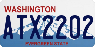 WA license plate ATX2202