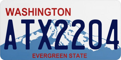 WA license plate ATX2204