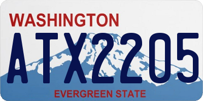 WA license plate ATX2205