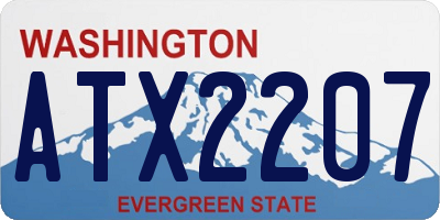 WA license plate ATX2207