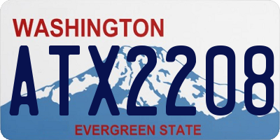 WA license plate ATX2208