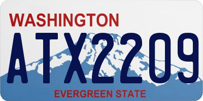 WA license plate ATX2209