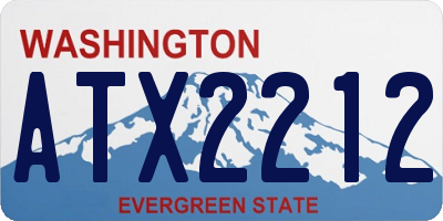 WA license plate ATX2212