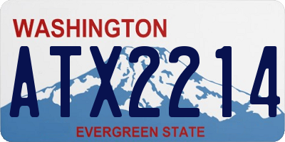 WA license plate ATX2214