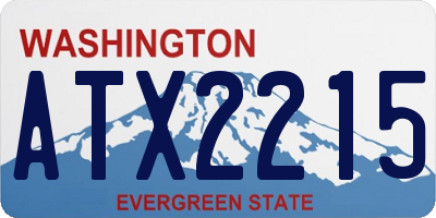 WA license plate ATX2215