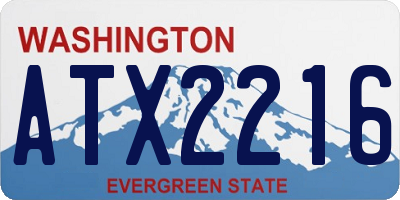WA license plate ATX2216