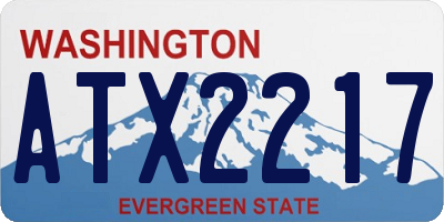 WA license plate ATX2217