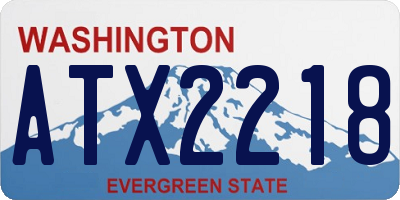 WA license plate ATX2218