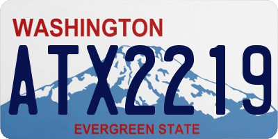 WA license plate ATX2219