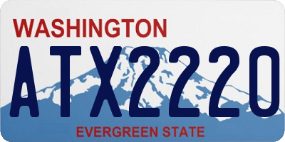 WA license plate ATX2220