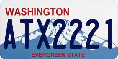 WA license plate ATX2221
