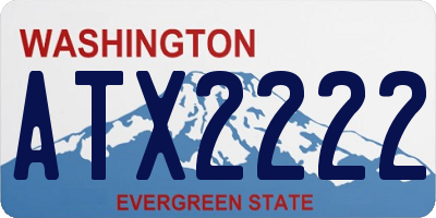WA license plate ATX2222