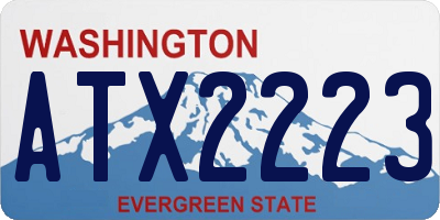 WA license plate ATX2223