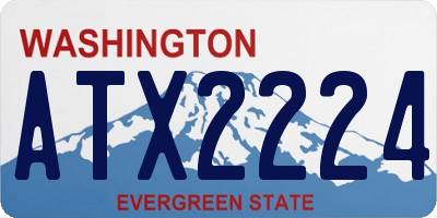 WA license plate ATX2224