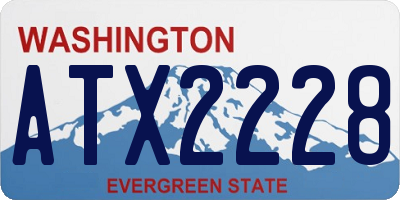 WA license plate ATX2228