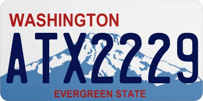 WA license plate ATX2229